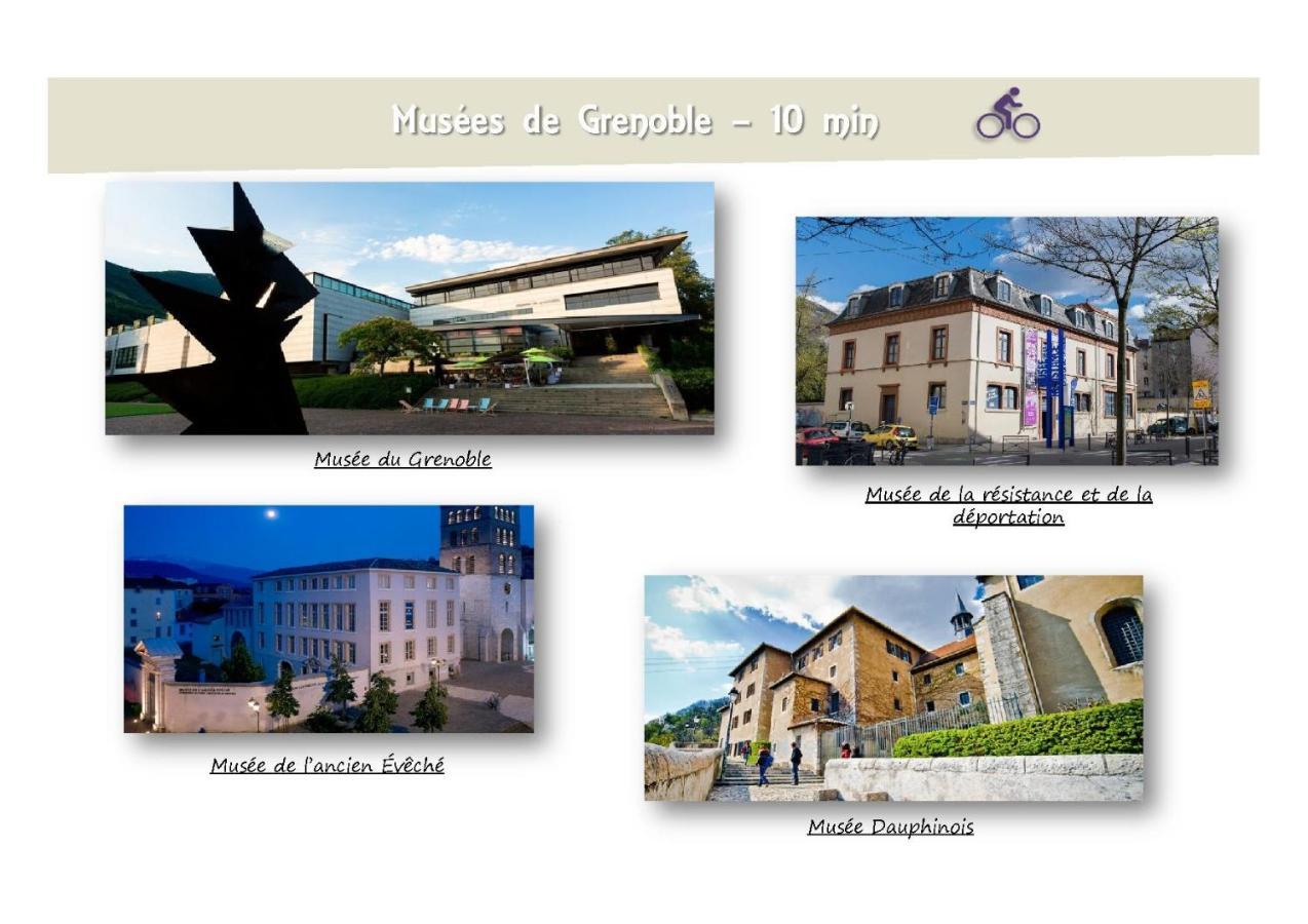 Le 62 - Spacieux T2 Avec Jardin, Parking & Tramway Grenoble Buitenkant foto